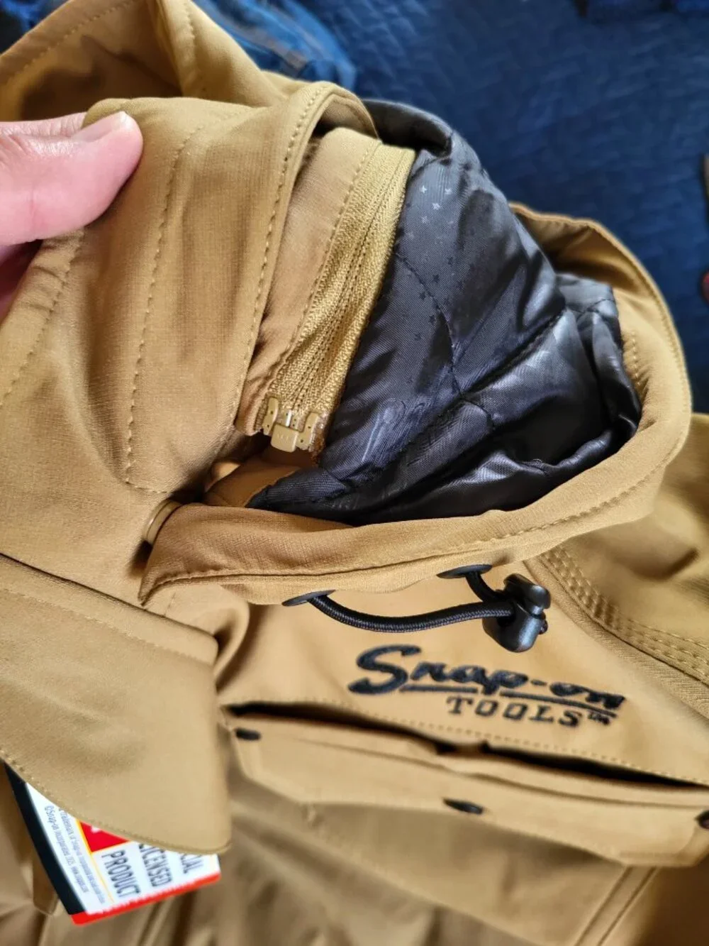 Snap On Tools 105th Anniversary quilted hooded jacket